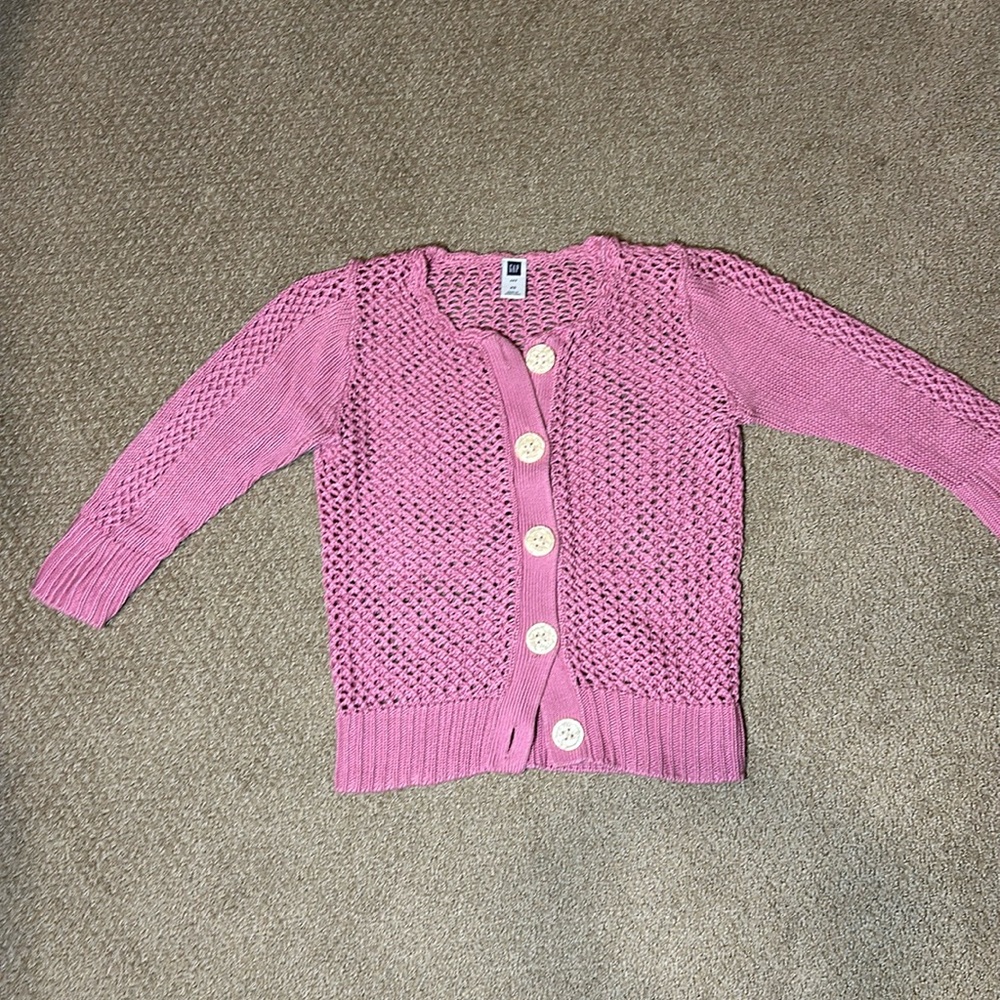 gap - women’s pink knit cardigan - size xs